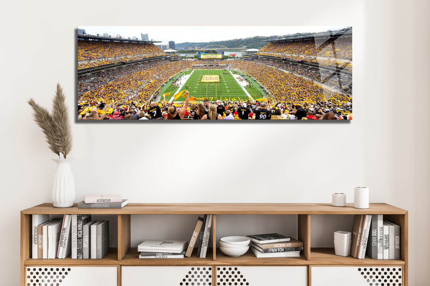 Pittsburgh Stadium Game-Day Panoramic Metal Print — Full Crowd & Panoramic Field View (Aluminum Wall Art)
